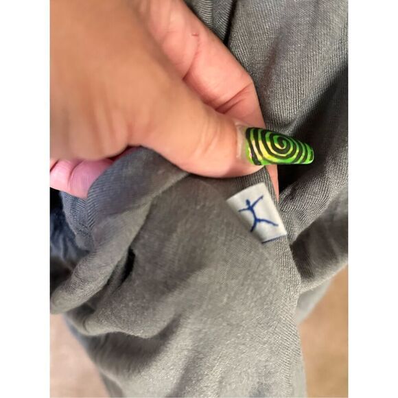 Danskin Open Front Dark Grey Duster Cardigan Sz Small - Picture 6 of 8